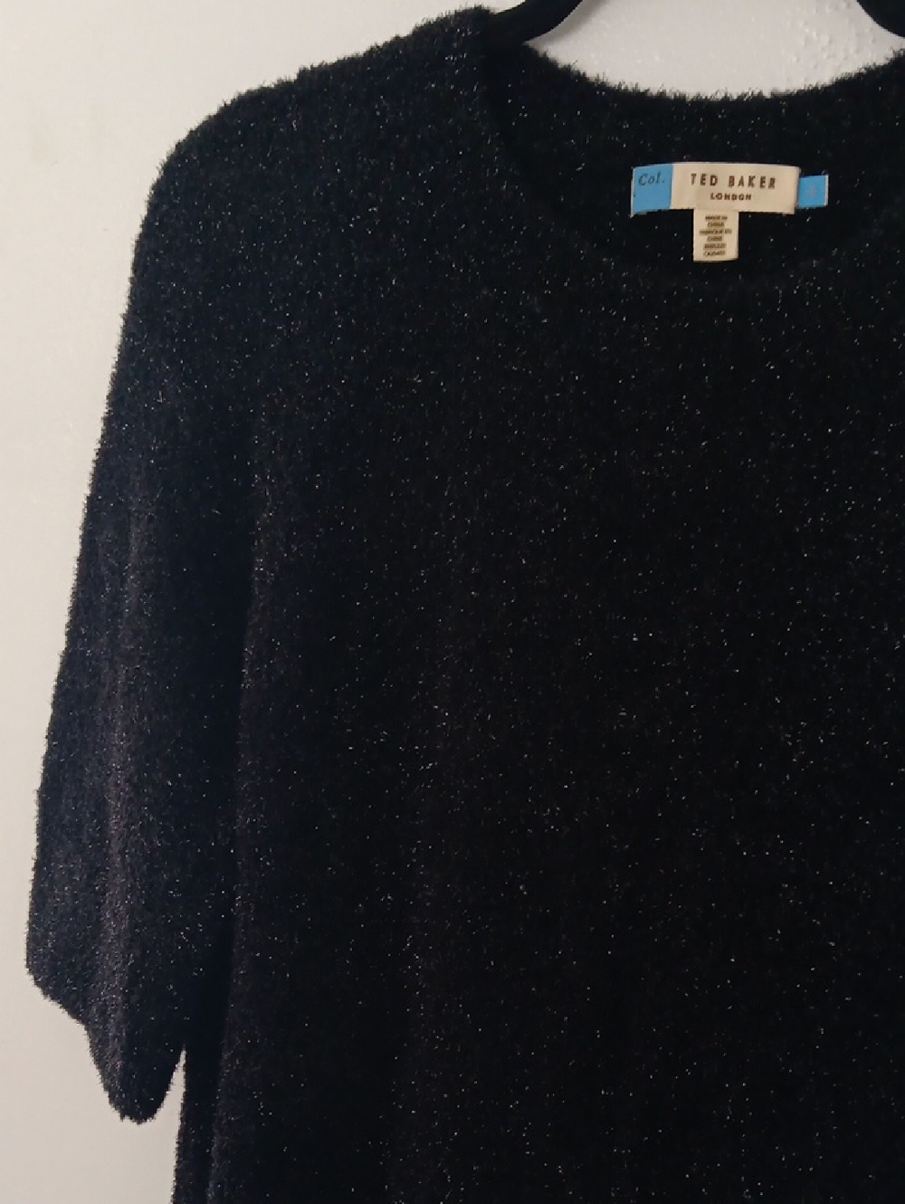 Ted Baker Black Sparkle Crewneck Sweater #3671